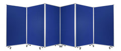 212 X 1 X 71 Blue Metal 6 Panel Screen