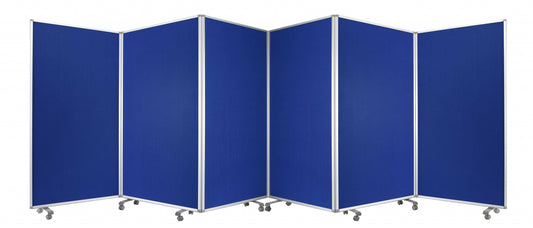 212 X 1 X 71 Blue Metal 6 Panel Screen