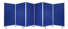 212 X 1 X 71 Blue Metal 6 Panel Screen