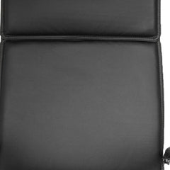 Black and Silver Adjustable Swivel Faux Leather Rolling Executive Office Chair