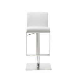 20 " White And Silver Stainless Steel Bar Chair