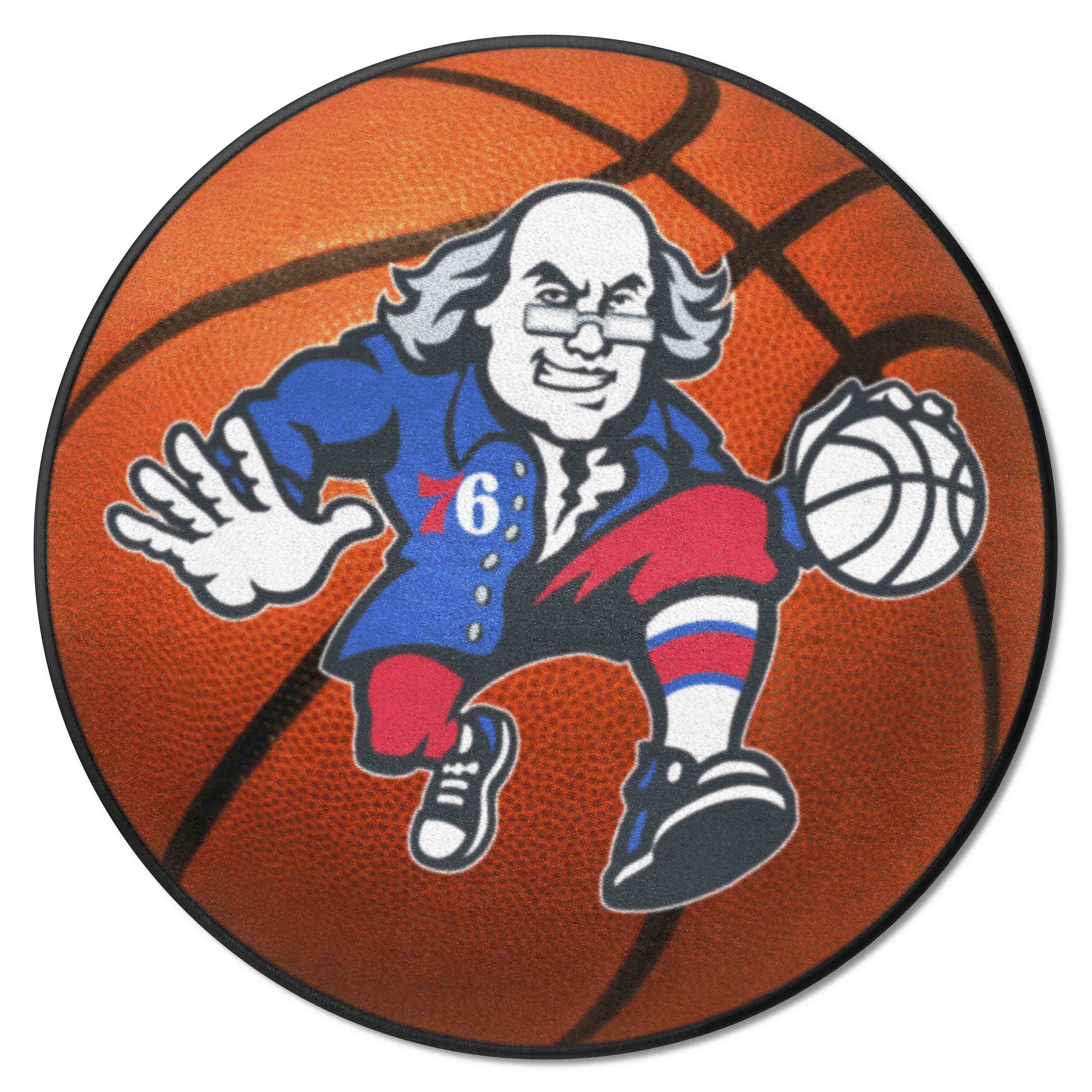 Philadelphia 76ers Basketball Rug - 27in. Diameter