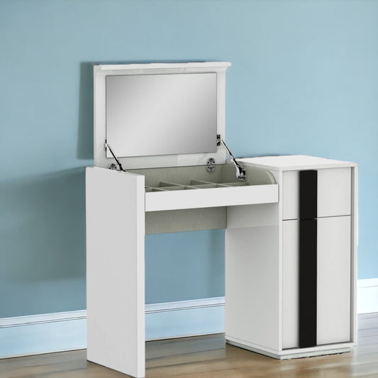 39 X 17 X 30 White Iron Vanity Dresser - Homeroots