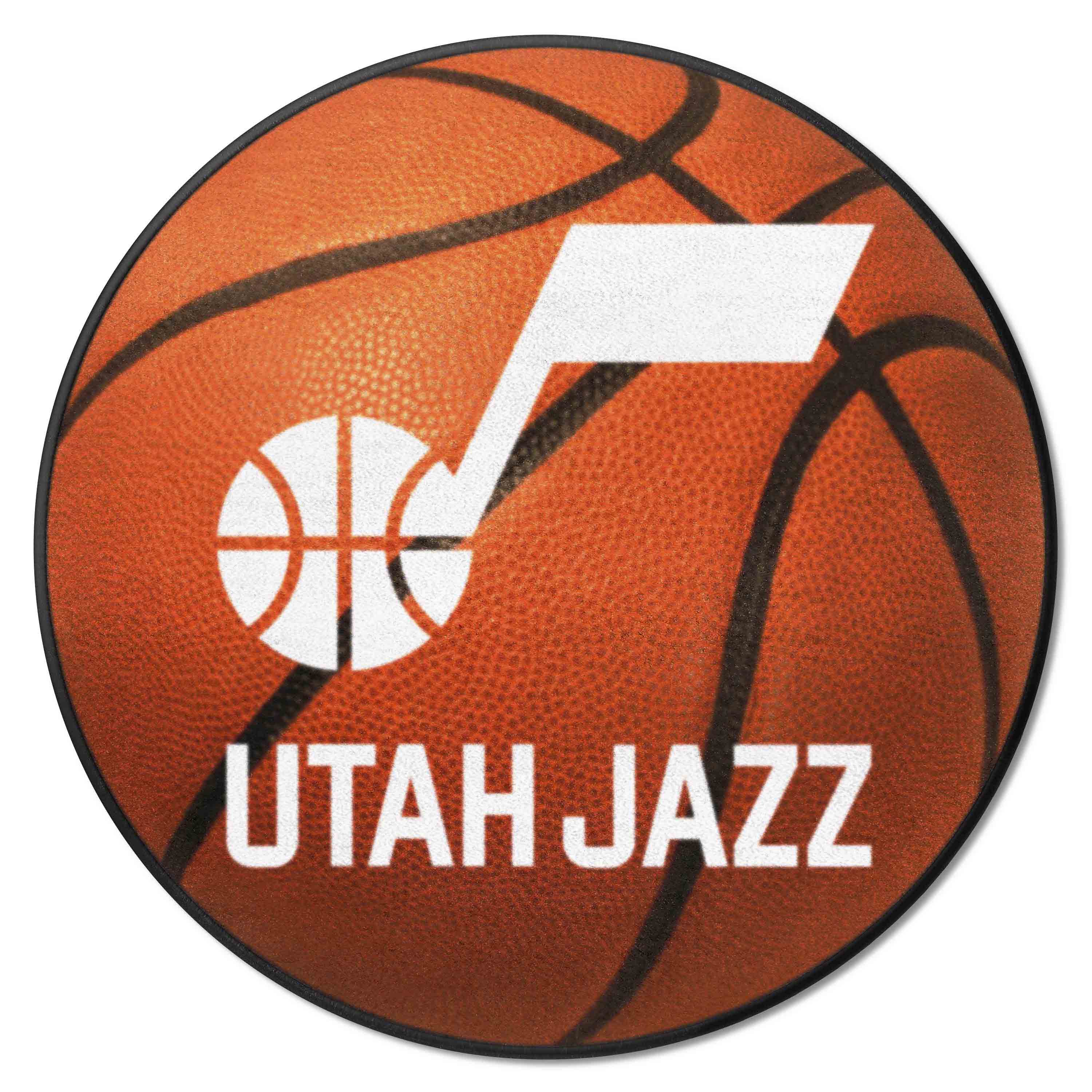 Utah Jazz Basketball Rug - 27in. Diameter