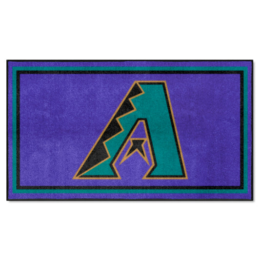 Alfombra de felpa de 3 pies x 5 pies de los Arizona Diamondbacks - Colección retro