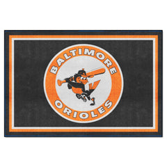 Baltimore Orioles 5ft. x 8 ft. Plush Area Rug - Retro Collection - Baltimore Orioles