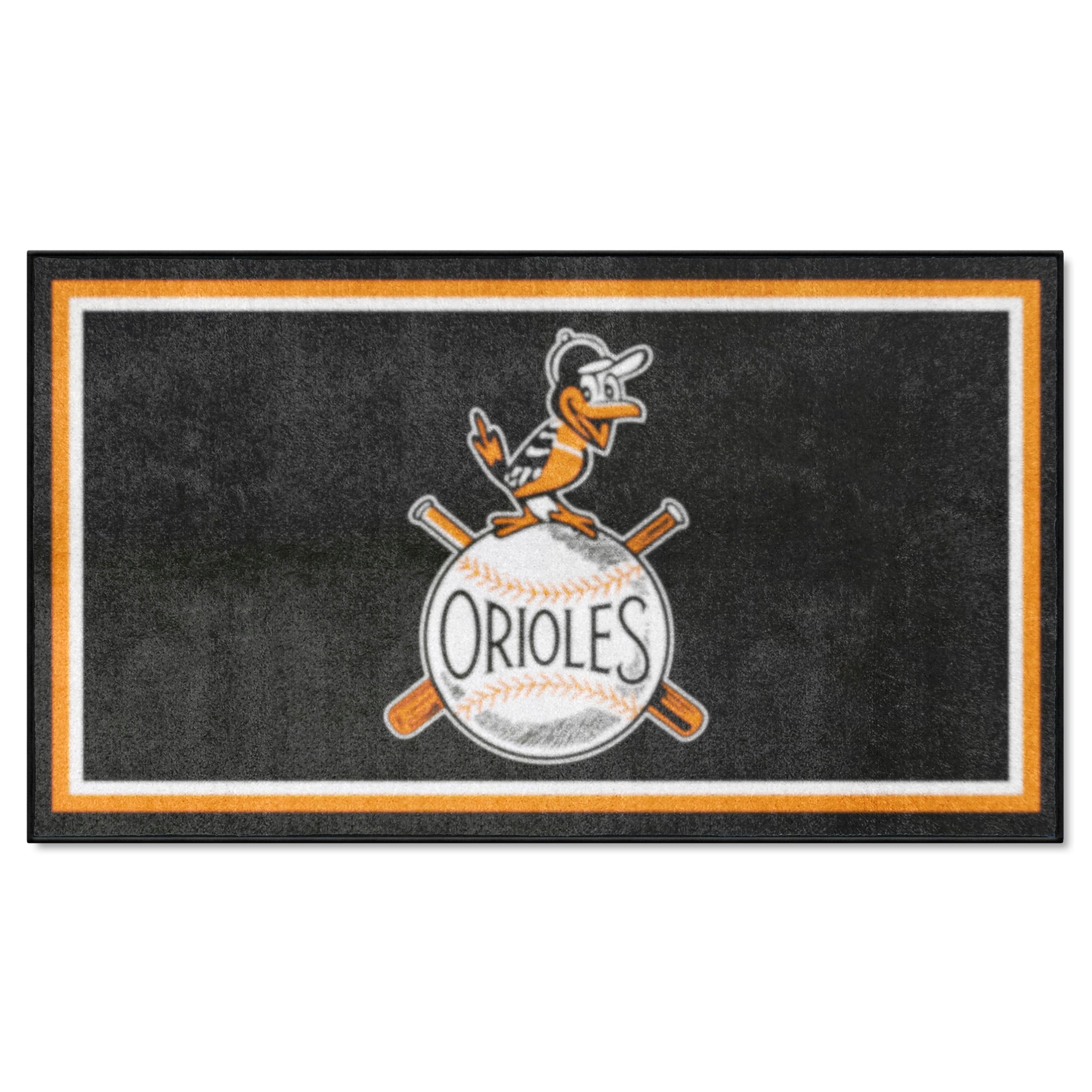 Baltimore Orioles 3ft. x 5ft. Plush Area Rug - Retro Collection - Baltimore Orioles