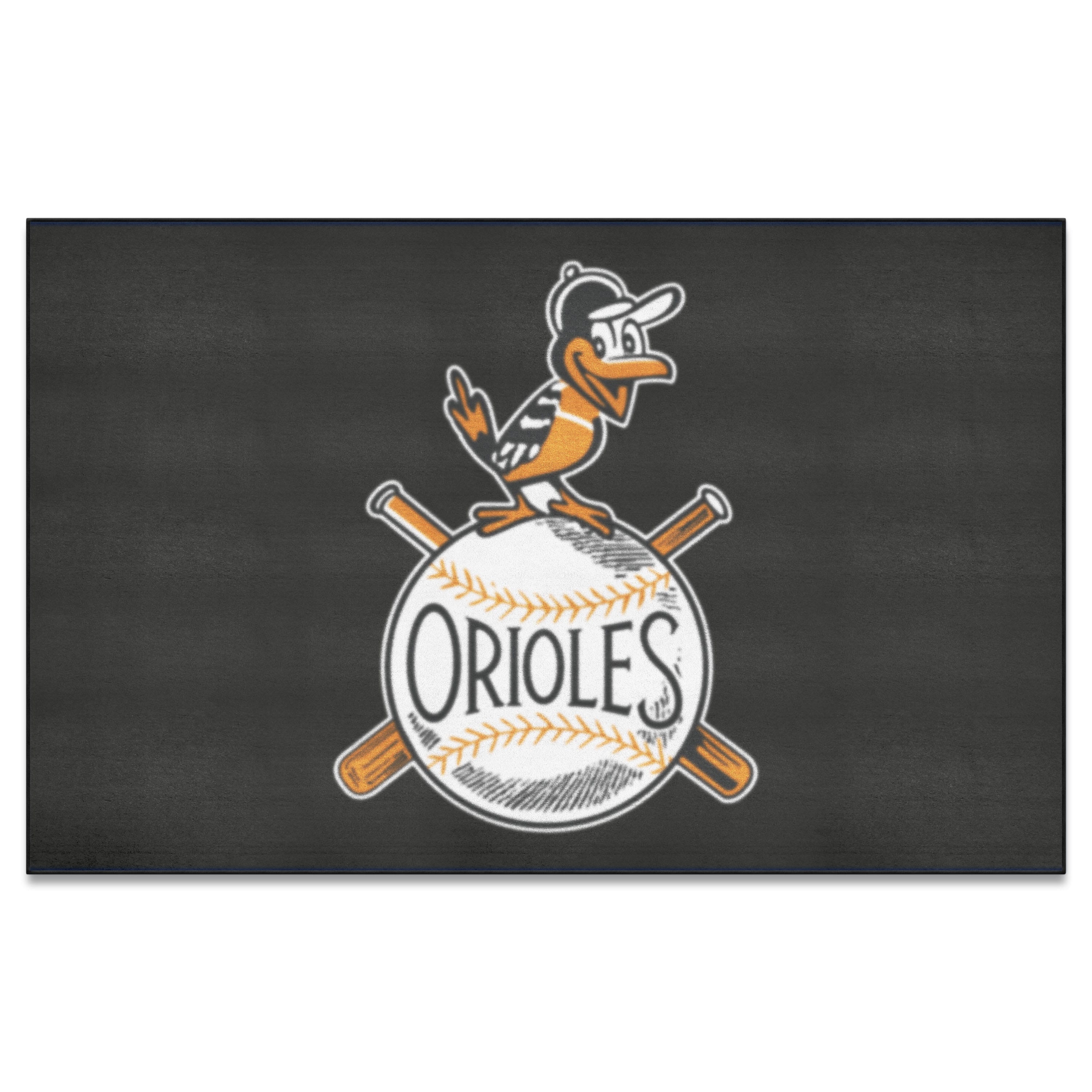 Baltimore Orioles Ulti-Mat Rug - 5ft. x 8ft. - Retro Collection - Baltimore Orioles