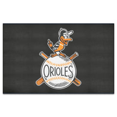 Baltimore Orioles Ulti-Mat Rug - 5ft. x 8ft. - Retro Collection - Baltimore Orioles