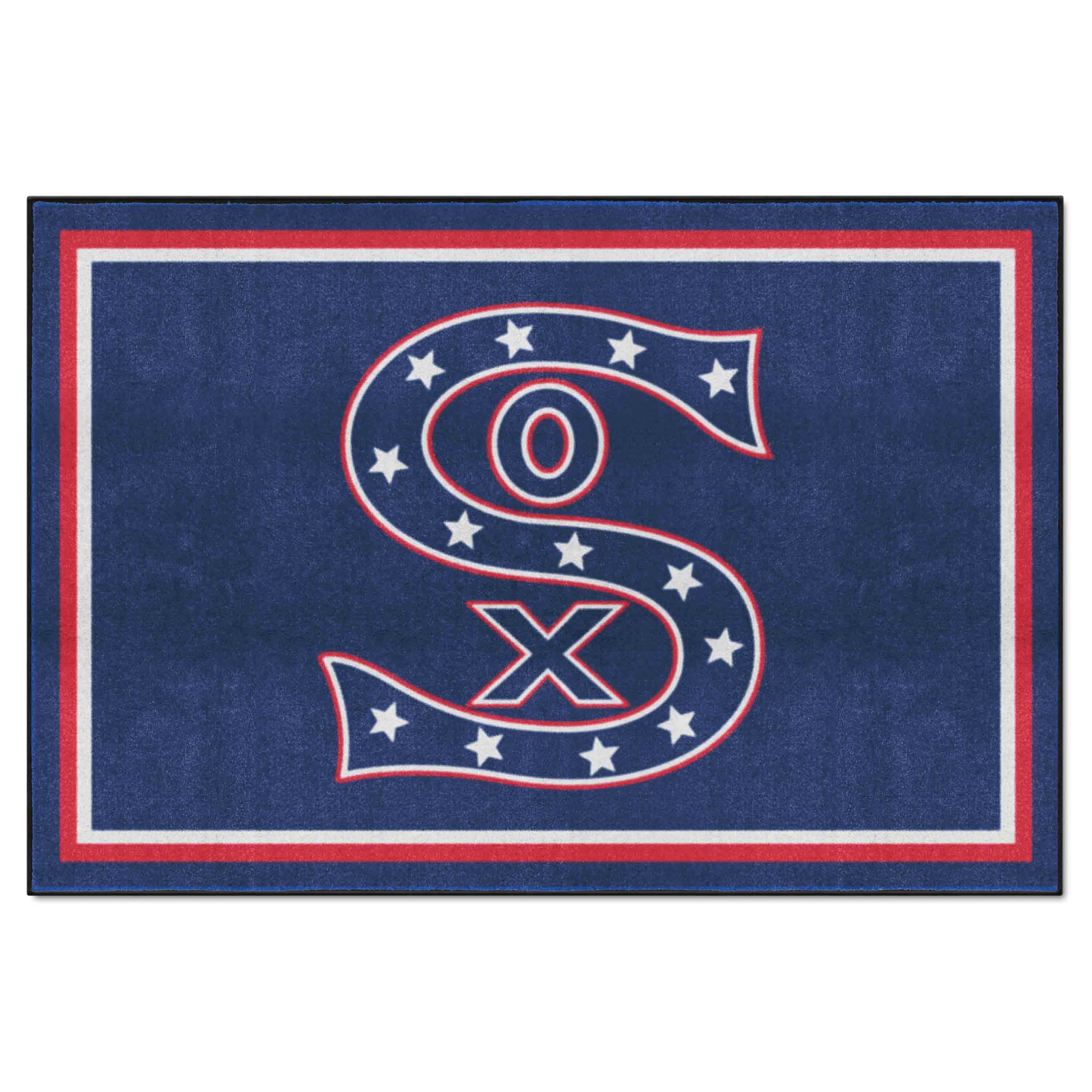 Chicago White Sox 5ft. x 8 ft. Plush Area Rug - Retro Collection - Chicago White Sox