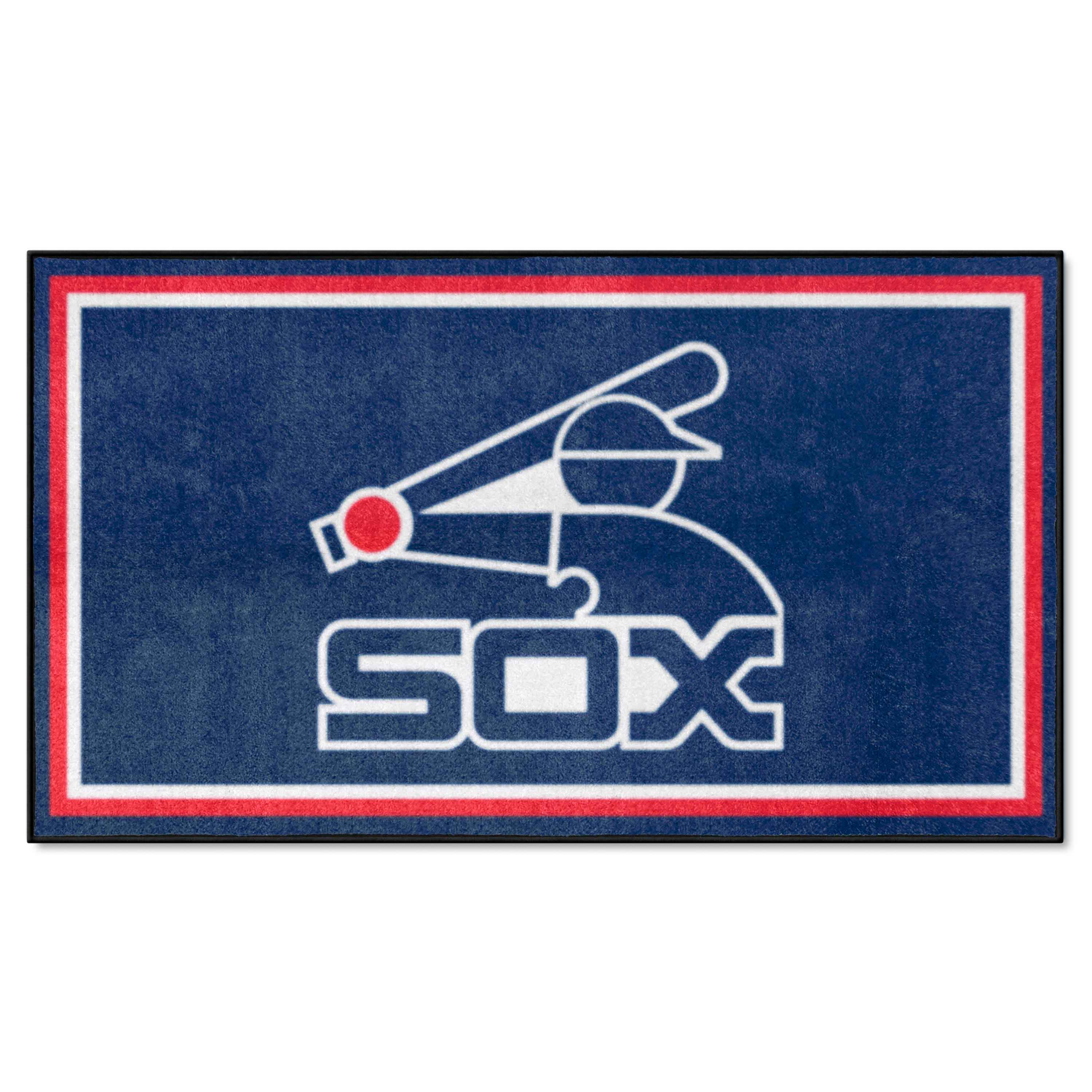 Chicago White Sox 3ft. x 5ft. Plush Area Rug - Retro Collection - Chicago White Sox