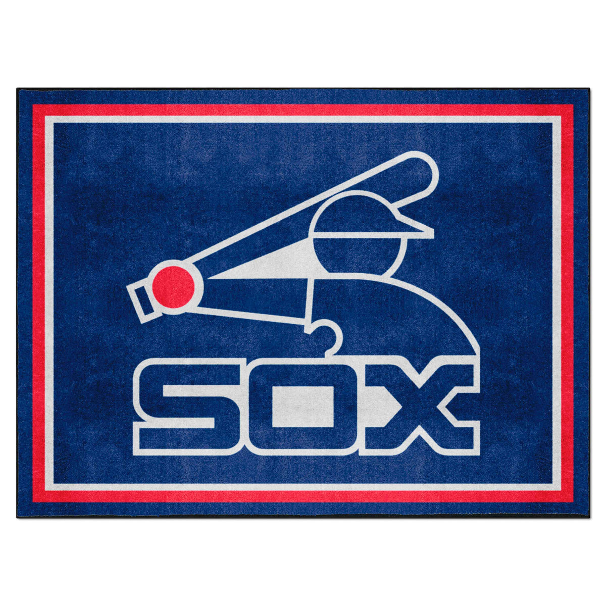 Chicago White Sox 8ft. x 10 ft. Plush Area Rug - Retro Collection - Chicago White Sox