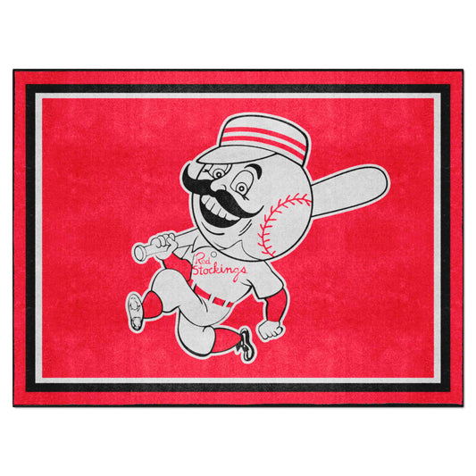 Cincinnati Reds 8ft. x 10 ft. Plush Area Rug - Retro Collection