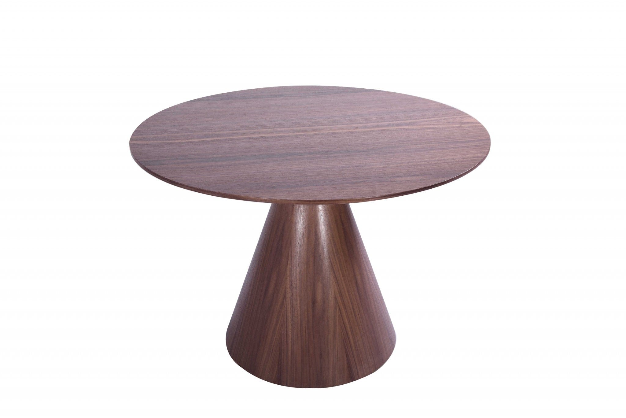 47" Brown Rounded Solid Wood Pedestal Base Dining Table - Homeroots