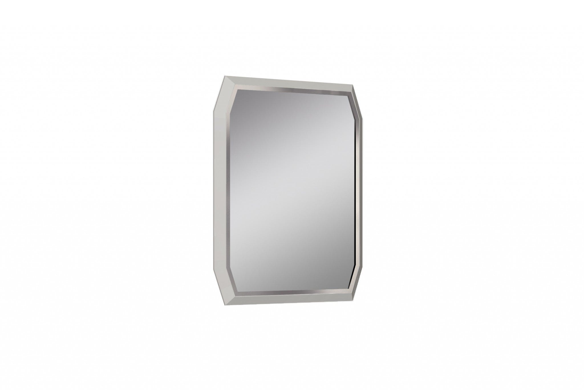 49" Taupe Abstract Glass Framed Accent Mirror - Homeroots