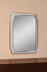 49" Taupe Abstract Glass Framed Accent Mirror - Homeroots