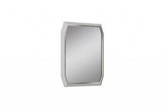 49" Taupe Abstract Glass Framed Accent Mirror - Homeroots