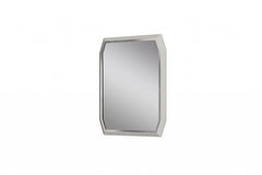 49" Taupe Abstract Glass Framed Accent Mirror - Homeroots