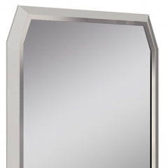 49" Taupe Abstract Glass Framed Accent Mirror - Homeroots