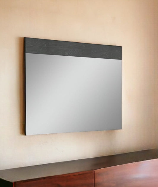 48" Gray Accent Framed Mirror - Homeroots