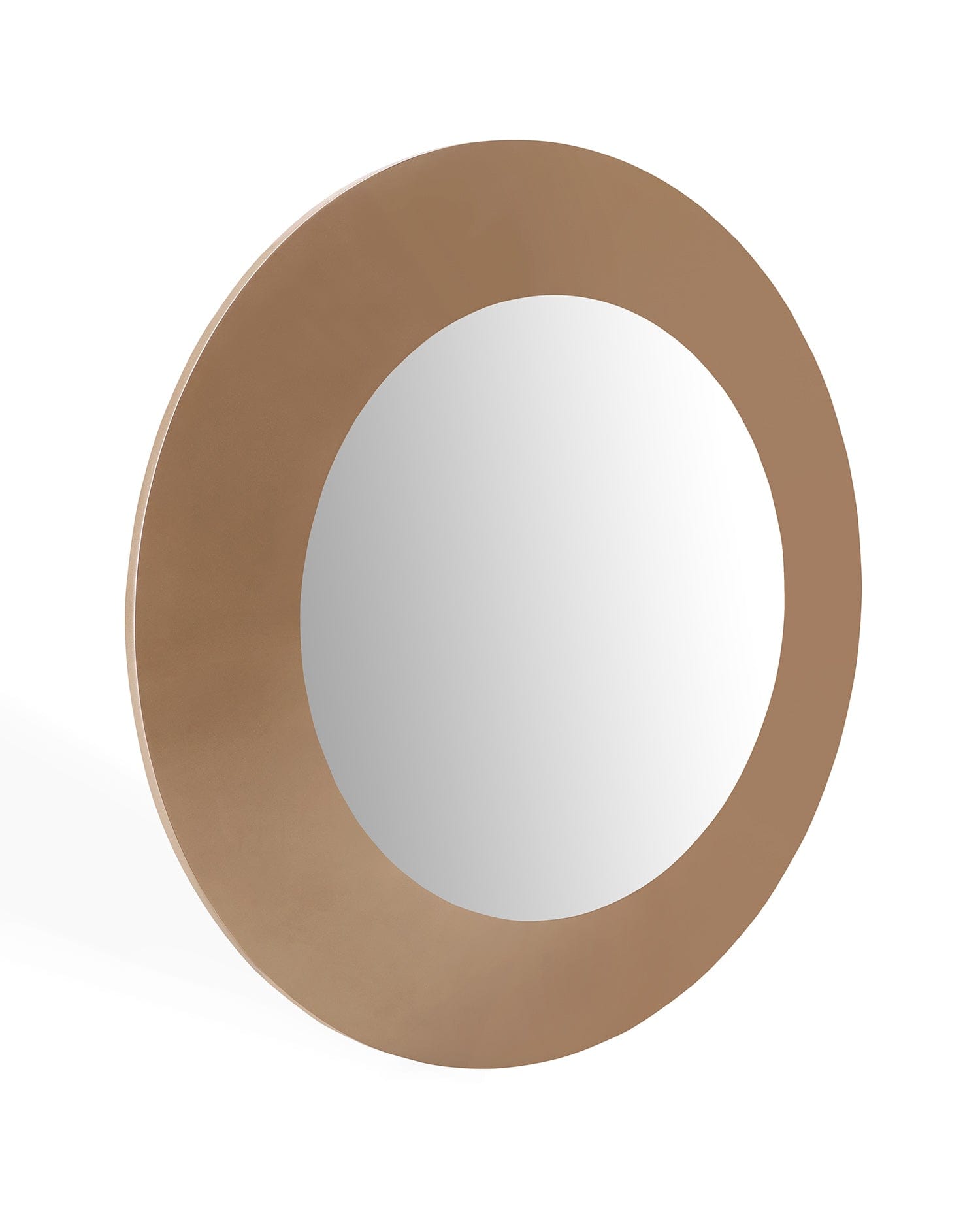 47" Gold Round Framed Accent Mirror - Homeroots