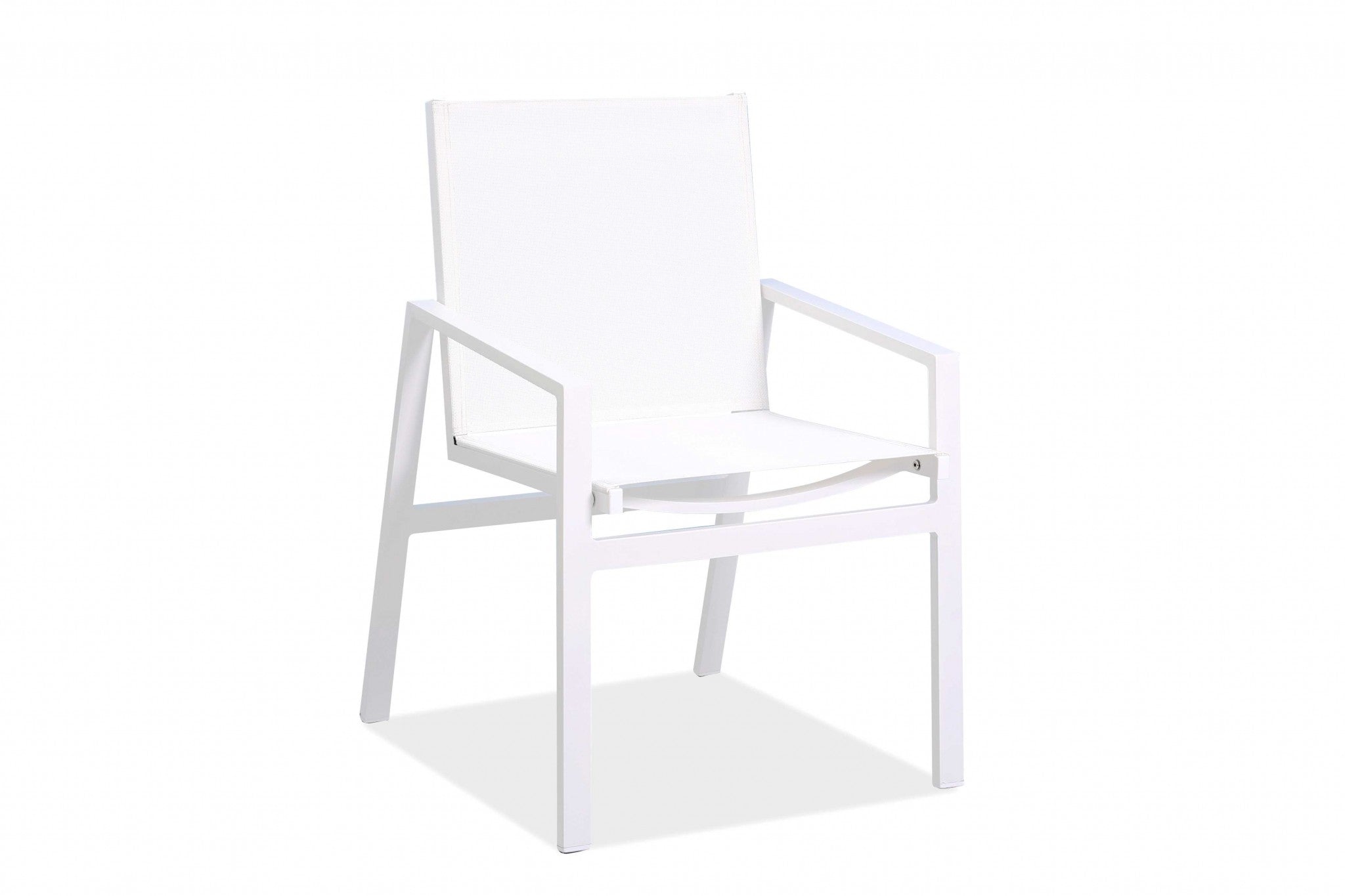 Set of Two 22" White Metal Indoor Outdoor Dining Chair