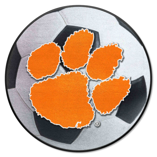 Clemson Tigers Soccer Ball Rug - 27in. Diameter - Clemson