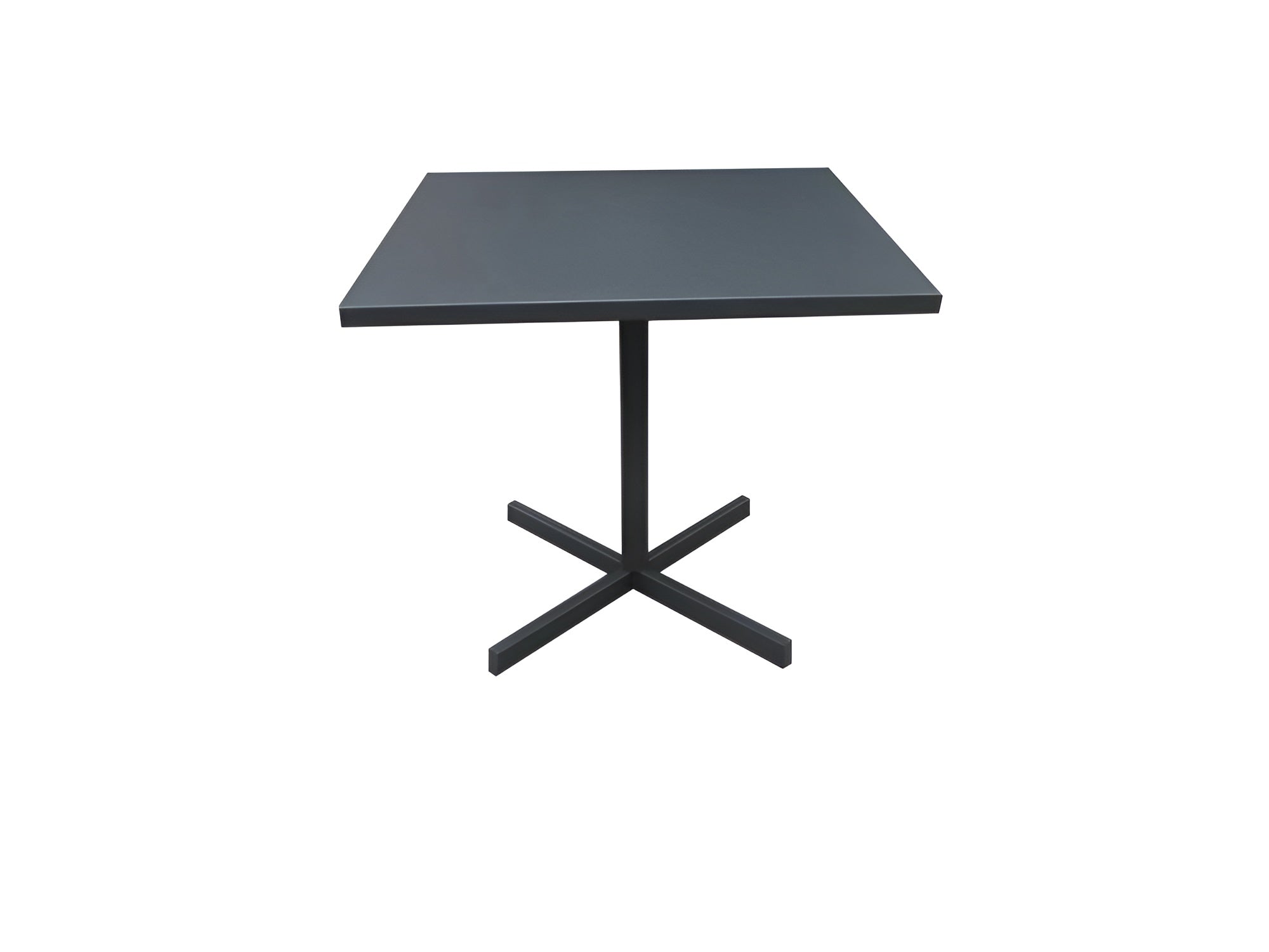 32" Gray Square Aluminum Pedestal Base Dining Table