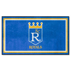 Alfombra de felpa de 3 pies x 5 pies de los Kansas City Royals - Colección Retro