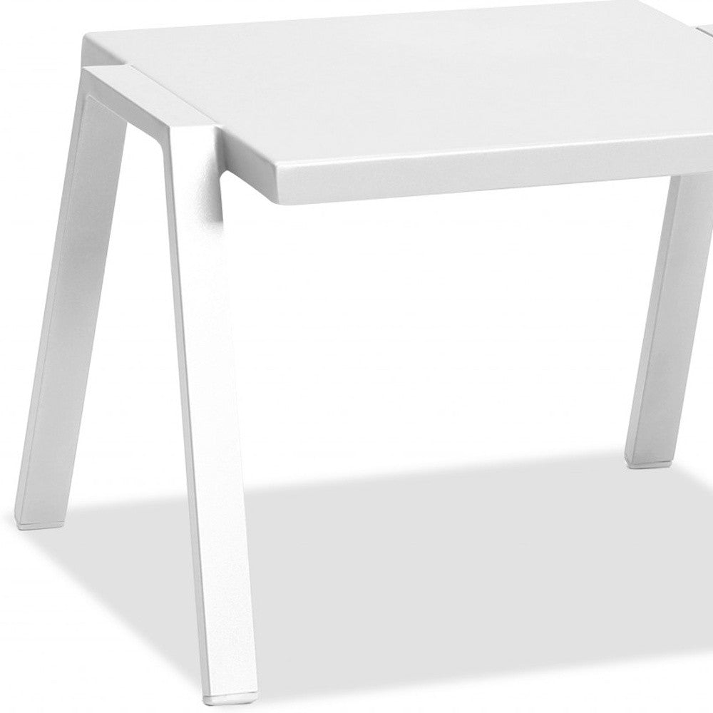 16" White Aluminum End Table