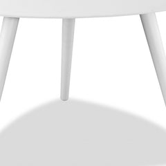 16" White Aluminum End Table