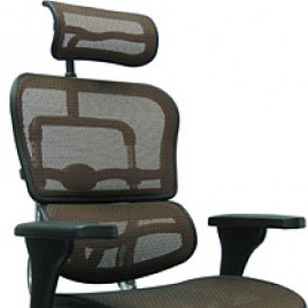 Black and Silver Adjustable Swivel Mesh Rolling Executive Office Chair