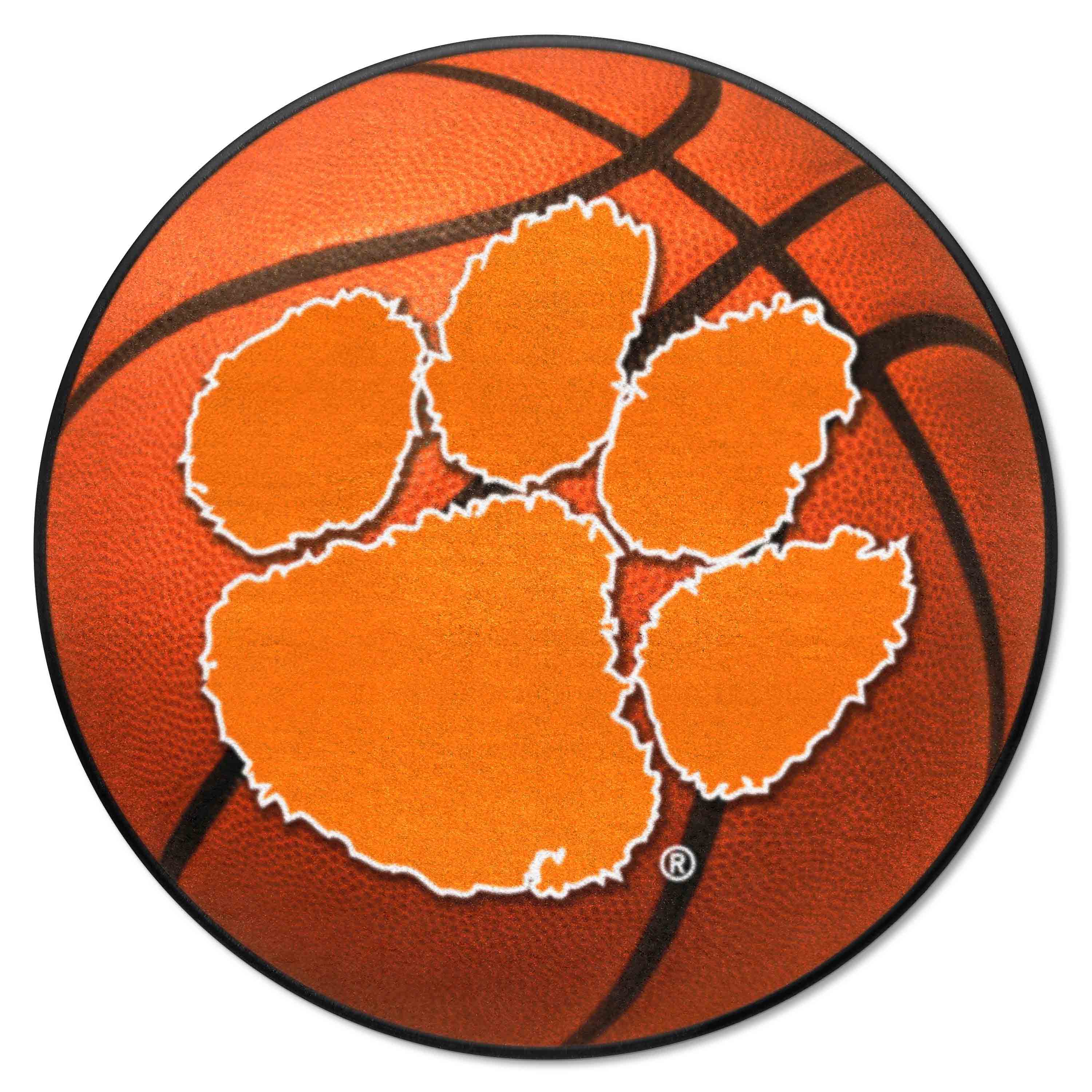 Clemson Tigers Basketball Rug - 27in. Diameter