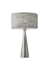 Brushed Steel Metal Finish Tapered Basectable Lamp