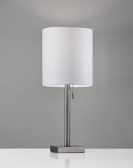 Brushed Steel Metal Table Lamp - Homeroots