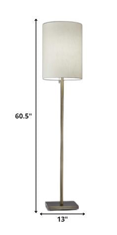 Floor Lamp Classic Silhouette Brass Metal