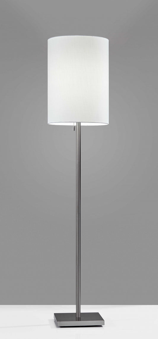 Floor Lamp Classic Silhouette Brushed Steel Metal