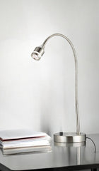 Brushed Steel Metal Led Adjustable Desk Lamp