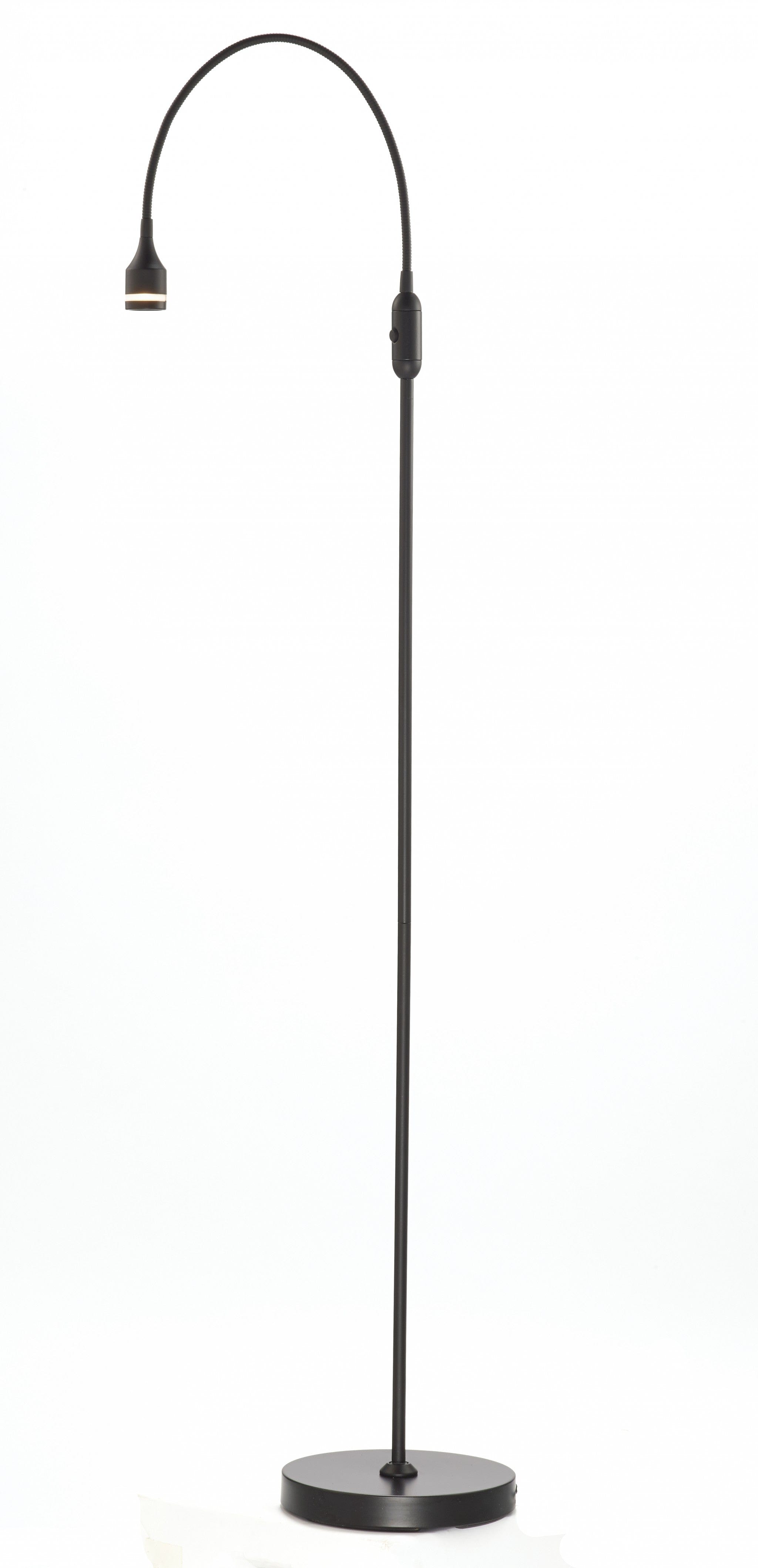 56" Black Arched Floor Lamp - Homeroots