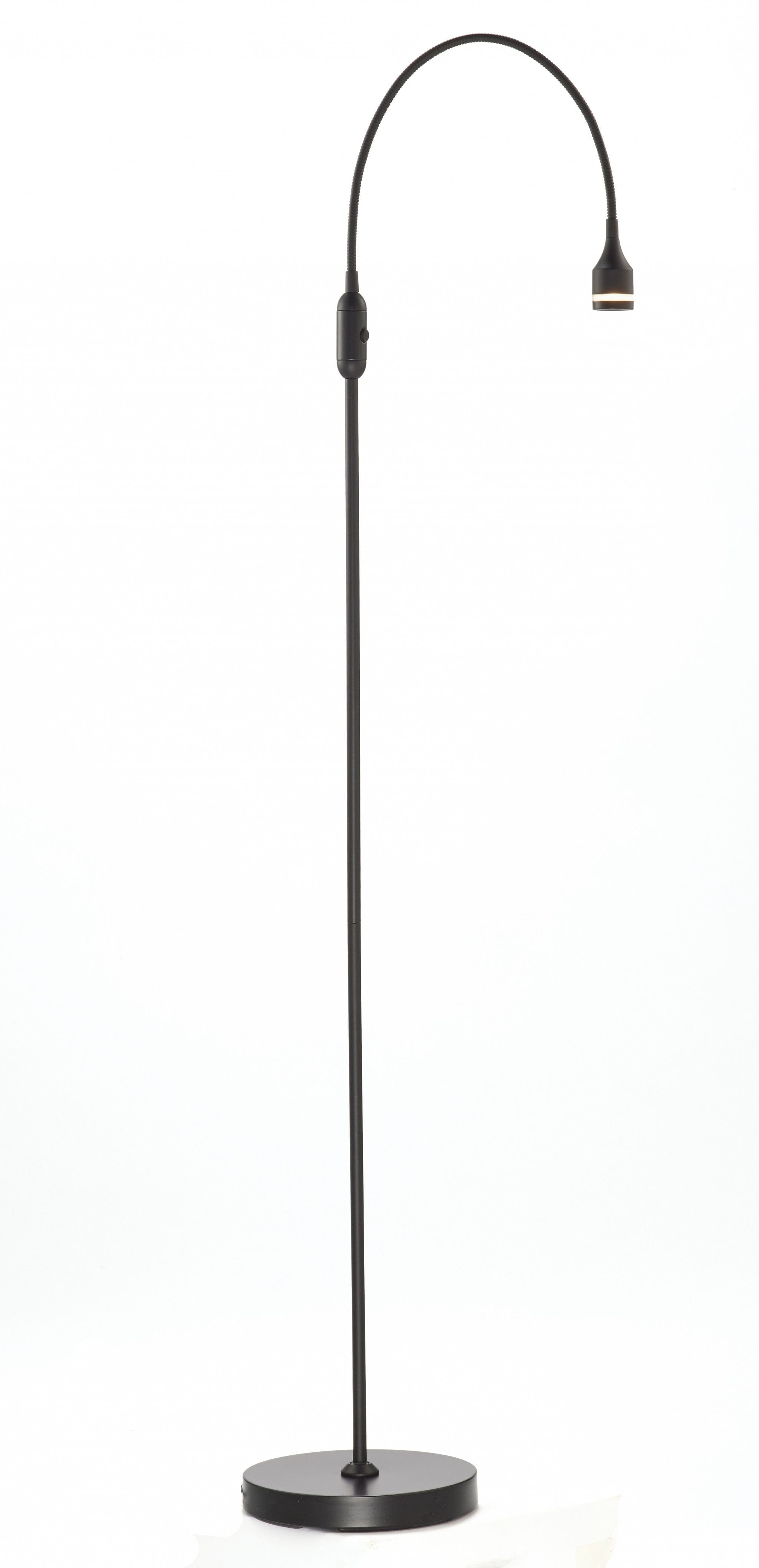 56" Black Arched Floor Lamp - Homeroots