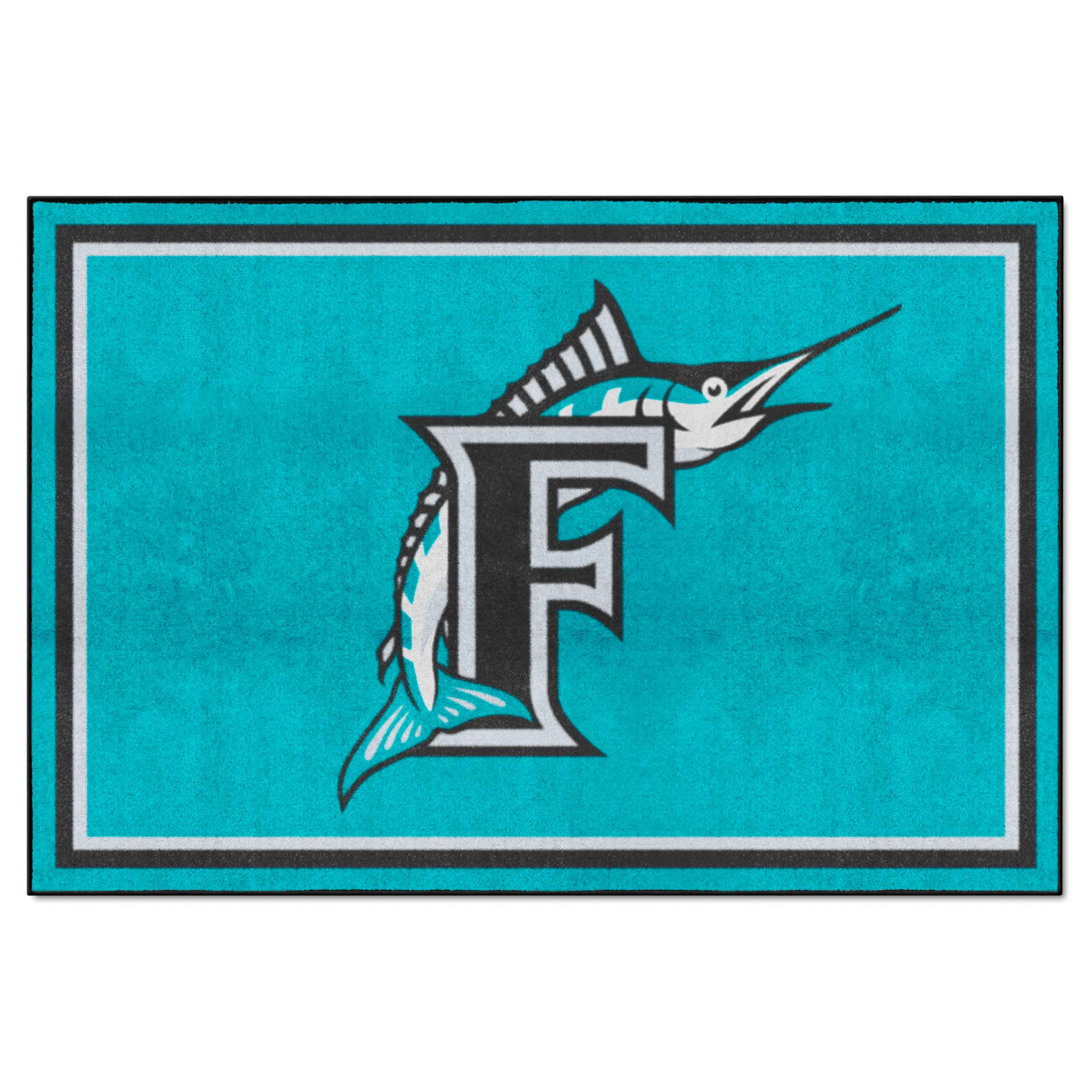 Florida Marlins 5ft. x 8 ft. Plush Area Rug - Retro Collection