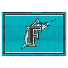 Florida Marlins 5ft. x 8 ft. Plush Area Rug - Retro Collection