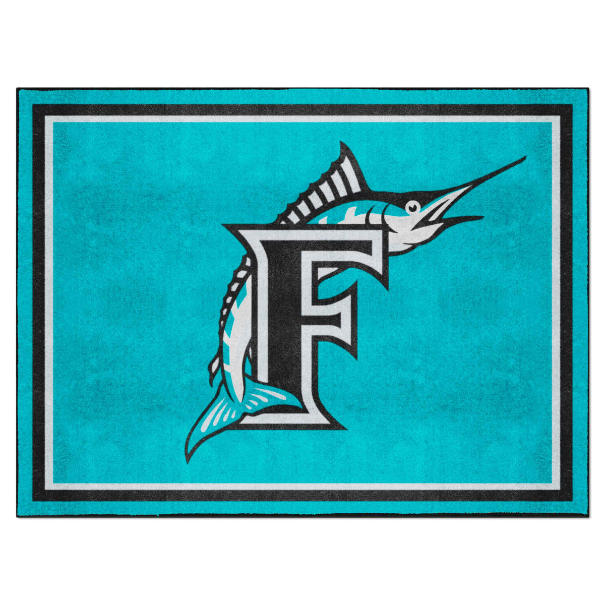 Florida Marlins 8ft. x 10 ft. Plush Area Rug - Retro Collection