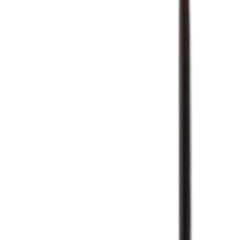 64" Black Tray Table Floor Lamp With Beige Drum Shade - Homeroots