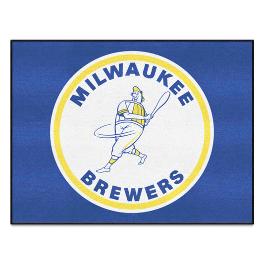 Milwaukee Brewers All-Star Rug - 34 in. x 42.5 in. - Retro Collection - Milwaukee Brewers