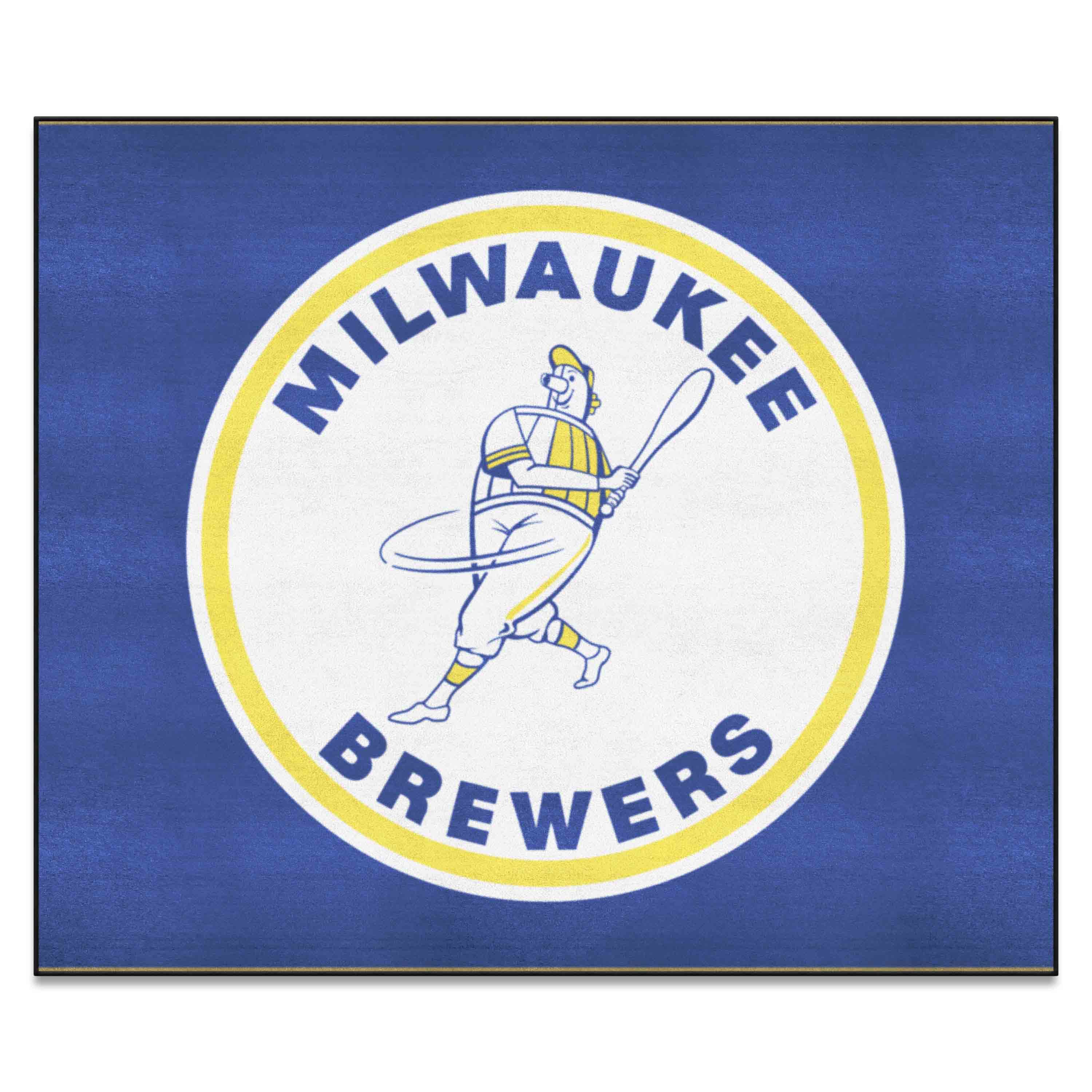 Milwaukee Brewers Tailgater Rug - 5ft. x 6ft. - Retro Collection - Milwaukee Brewers