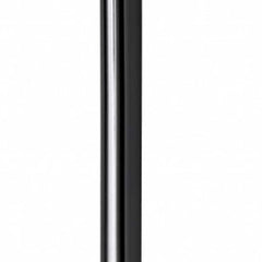 74" Black Nickel Floor Lamp With White Fabric Shade