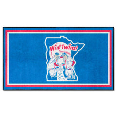 Minnesota Twins 3ft. x 5ft. Plush Area Rug - Retro Collection - Minnesota Twins