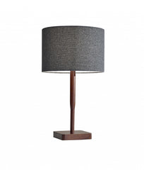 Cozy Cabin Walnut Wood Finish Table Lamp