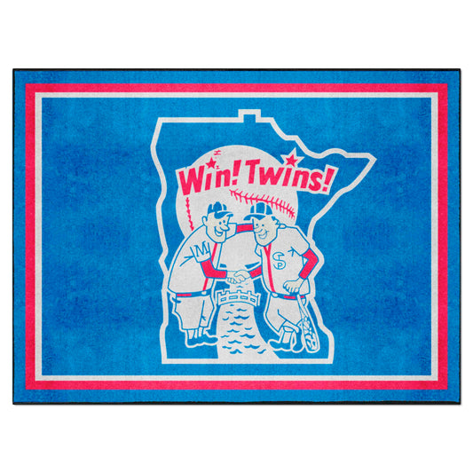 Minnesota Twins 8ft. x 10 ft. Plush Area Rug - Retro Collection